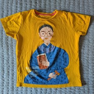 Yellow and Blue Cartoon Illustration Short Sleeve Tee